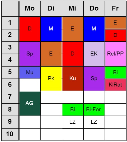 Beispielplan G9 Klasse 5