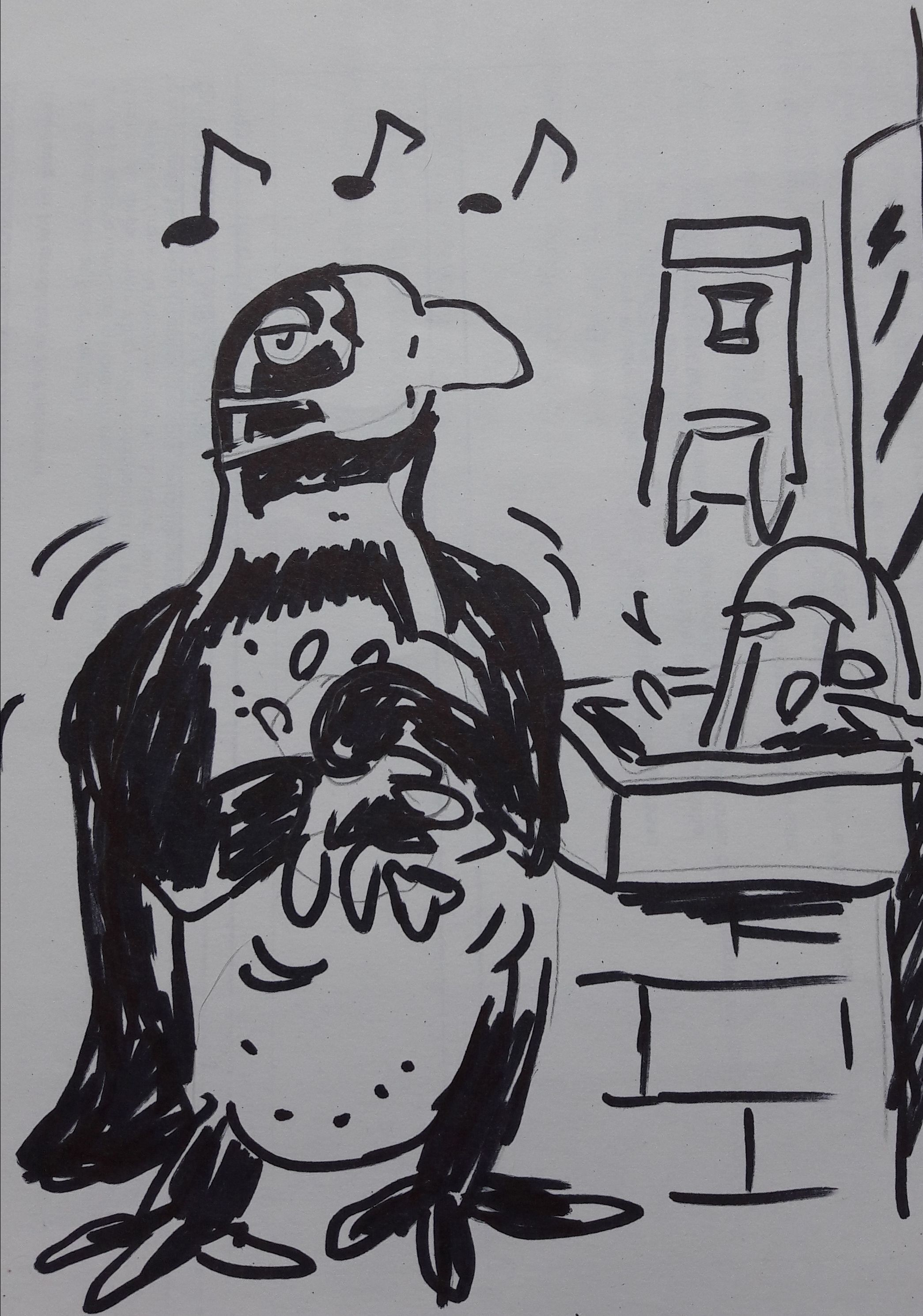 Pinguin mit Maske