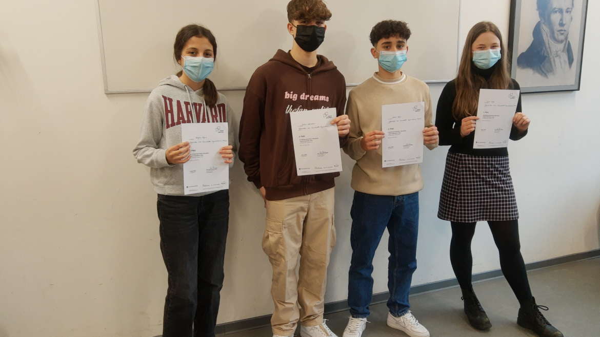 Erfolg im Schulwettbewerb ,,Jugend debattiert“