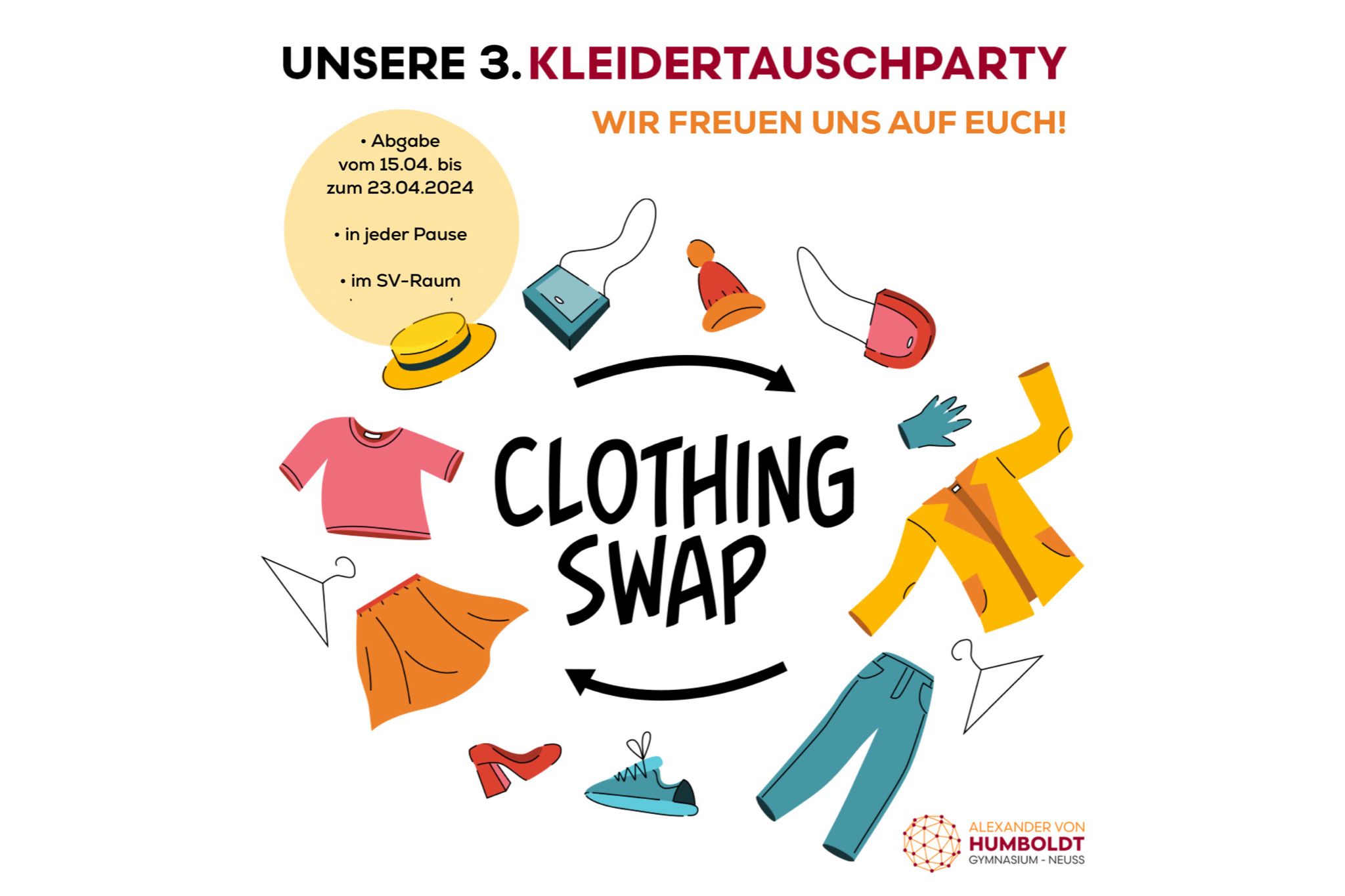 Unsere Kleidertauschparty geht in die 3.Runde! Alle wichtigen Infos hier!
