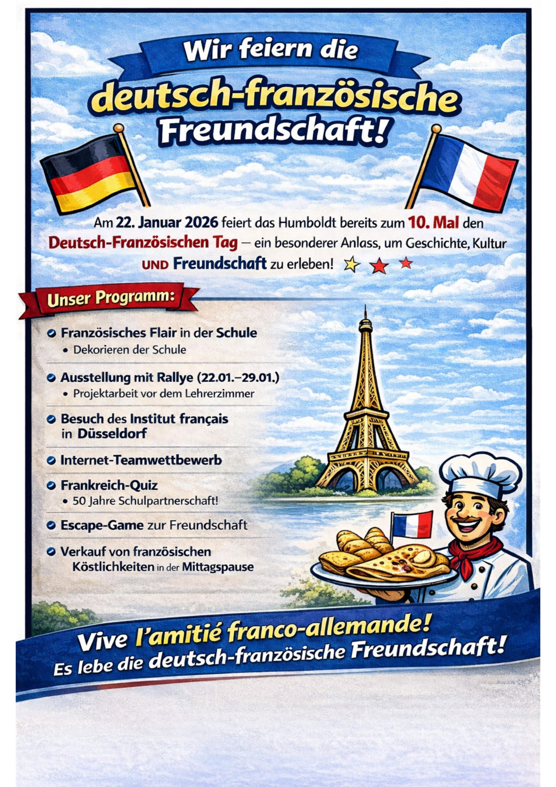 10-jähriges Jubiläum am Humboldt: Wir feiern den deutsch-französischen Tag am 22.01.!